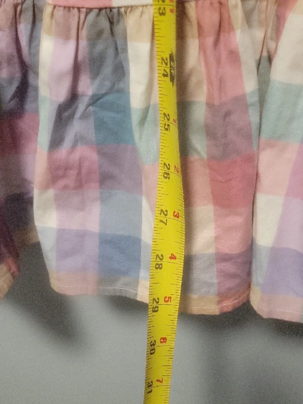 Crewcuts Pastel Plaid Tiered Long-Sleeve Dress in Pink, Blue, Yellow, Cream